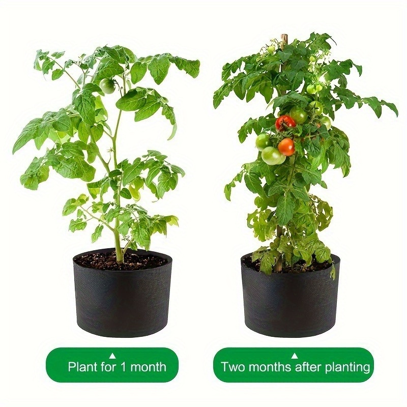 4 planteposer, planteposer for planter, planteposer for trær, planteposer for blomster, ikke-vevde plantebeholdere for dyrking av blomster