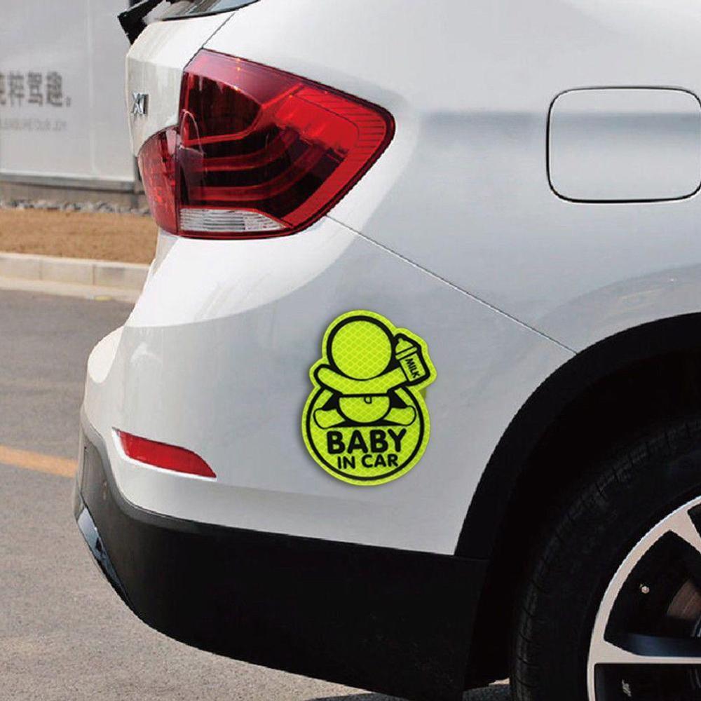 Bil personlighed baby i bil guan yuanguang reflekterende klistermærker reflekterende advarselsklistermærker for at forhindre buldrende højttalere