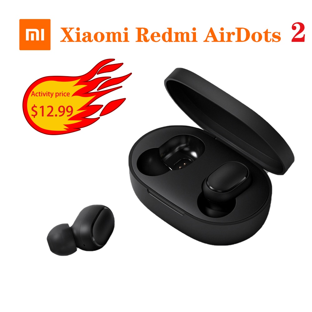 Xiaomi Redmi Airdots 2 Oortelefoon Stereo Bass Met Mic Handsfree Oordopjes Ai Controle Tws Bluetooth 5.0