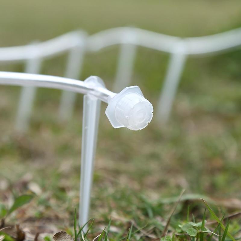 50Pcs/lot Adjustable Dripper Clear Micro Drip Irrigation Watering Drip Head Emitter Garden Supplies for 4/7mm Water Hose