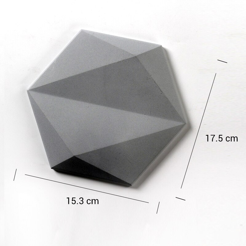 Moldes de cemento hechos a mano, moldes de Panel de pared 3D con forma geométrica