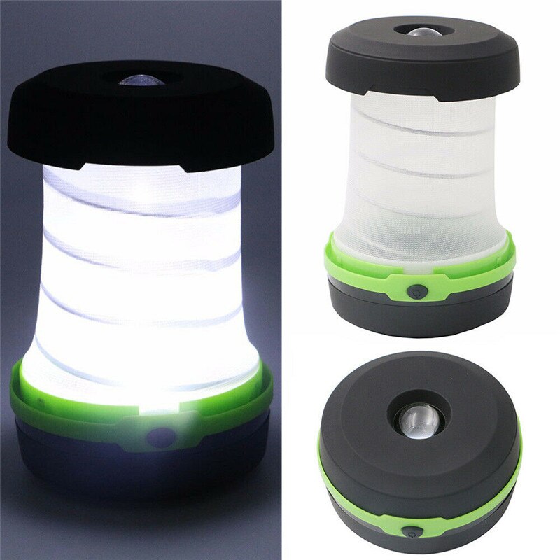 ZANCAKA Folding Camping Lantern Retractable Led Tent Flashlight Outdoor Light 3 Mode LED Lantern For Hiking Emergencies Torch: Green