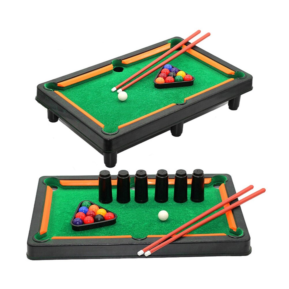 Children Pool Table Toys America Style Billiard Game Toy Kit Plastic Tabletop Pool Game Toy Set Parent-child Billiard Table Game