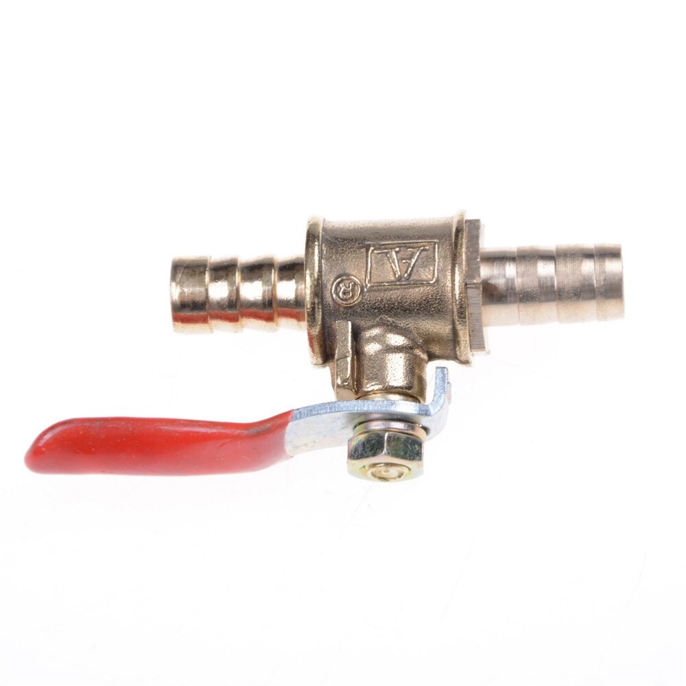 1PC Brass Water/Air Gas Fuel Line Shut-off Ball Valve 5/16" Hose Barb Inline Simple Operation 8mm Motorized Ball Valve 3 Sizes