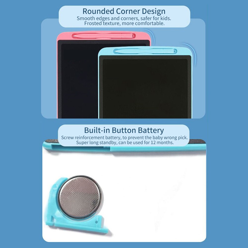 10.5 Inch LCD Writing Tablet Electronic Digital Drawing Board Erasable Writing Pad Color Screen One-Click Erase with Lock Button