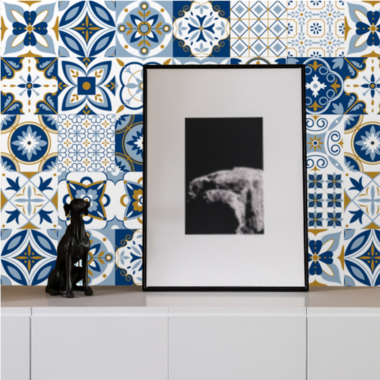 Morocco Bathroom Self Adhesive Mosaic Tile Sticker Waterproof Kitchen Backsplash Wall Sticker Home Decoration DIY Nordic Modern