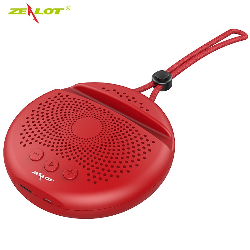 ZEALOT S24 Mini Altavoz Bluetooth al aire libre inalámbrico portátil lindo cordón redondo altavoces HiFi FM Radio titular de la tarjeta TF permitir