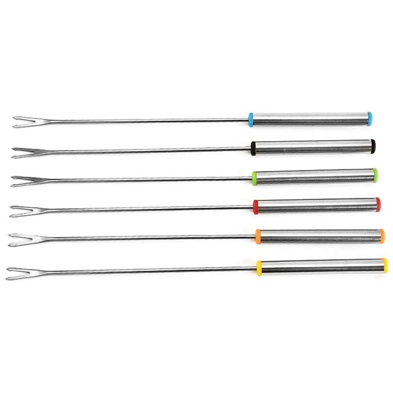 12 bâtons de torréfaction de guimauve, 9.45 pouces de Long en acier inoxydable fourchettes brochettes de -Dog prolongeant