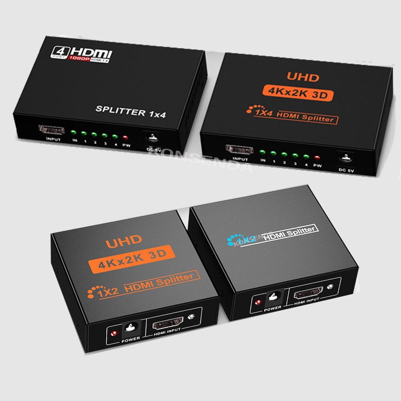 4k splitter hdmi 1 in 4 ieșiri hdcp video hdmi splitter comutator 1 x 2 1 x 4 splitter 1 in 2 ieșiri 1080p afișaj dublu pentru hdtv  ps5 xbox