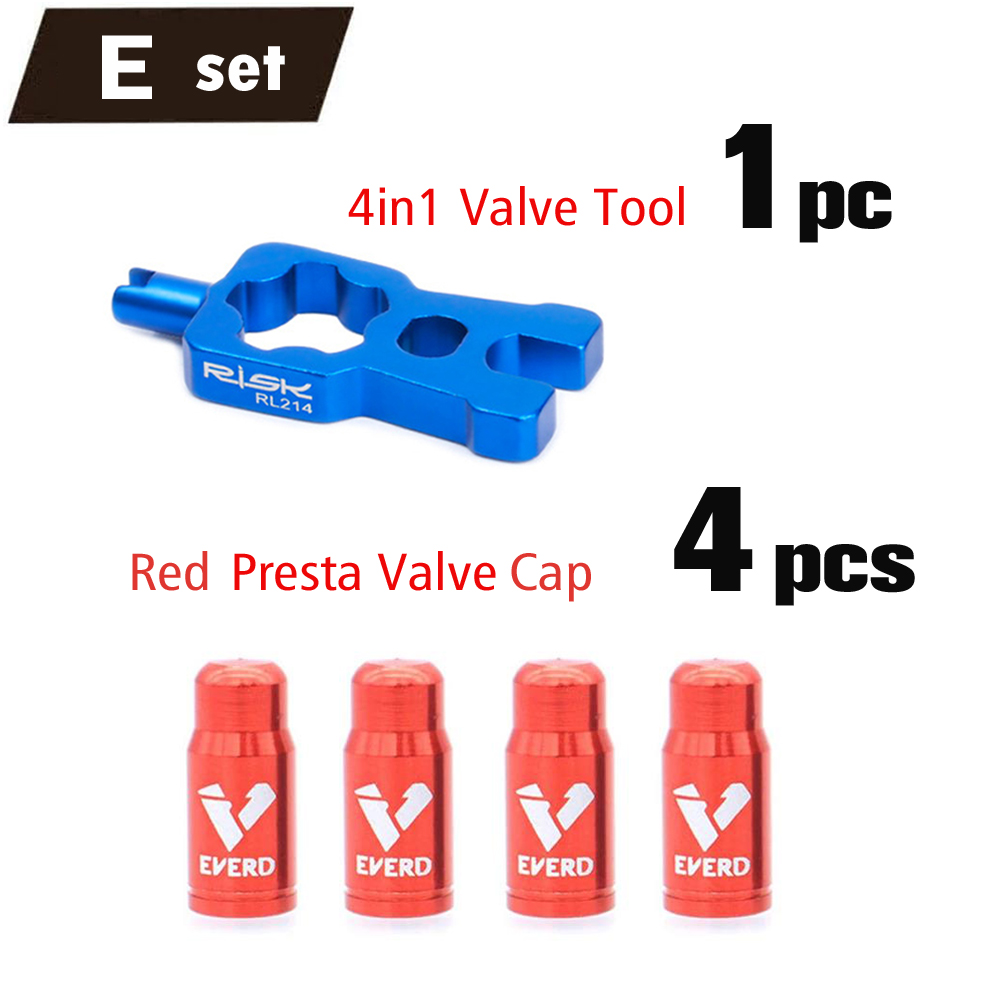 4 IN 1 Ventiel Remover Tool en Aluminium Fiets Presta Ventieldop Schrader Kleppendeksel Stofdicht voor MTB Racefiets: Paars