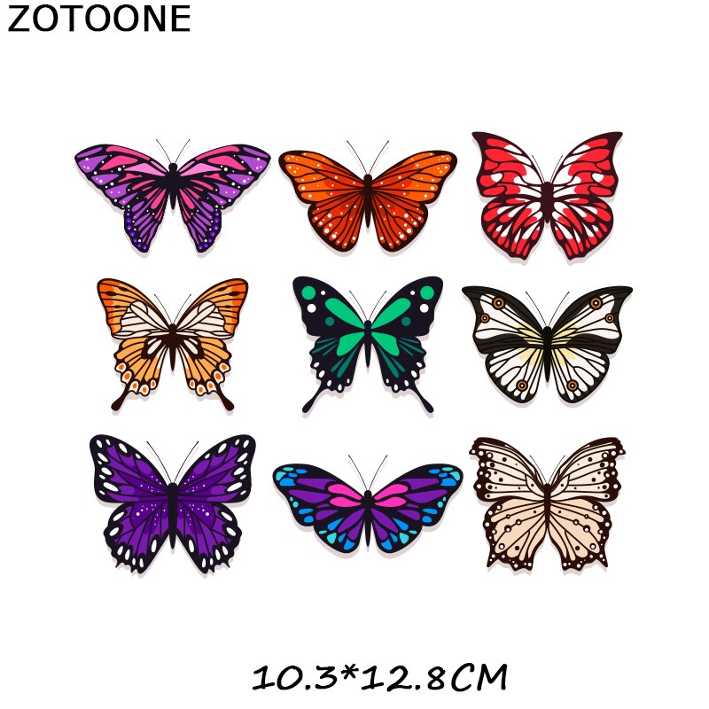 Vlinder Dier Patch Bloem Ijzer Op Patches Voor Kleding Sticker Voor Kleding T-shirt Heat Transfers Toepassingen Diy Applicaties: ZT1824