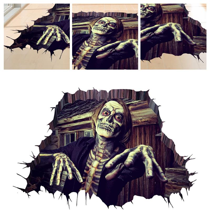 1 Pza pegatinas de piso Horrible pegatinas de Halloween pegatinas para