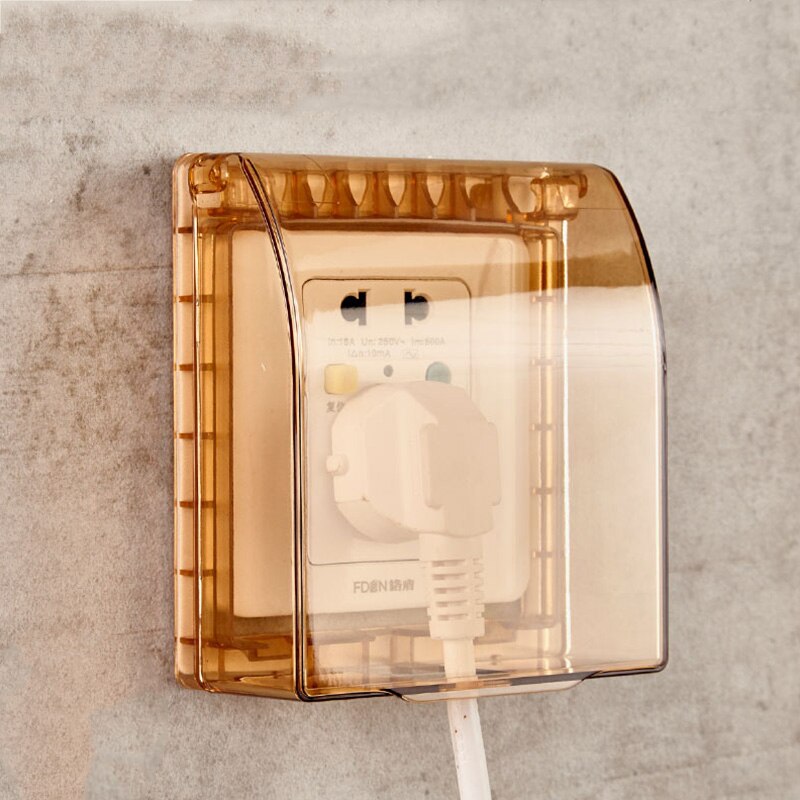 Wall Socket Clear Waterproof Box Waterproof Switch Box Dustproof Protective Cover Wall Socket Switch Plate Outlet Door Bell Box