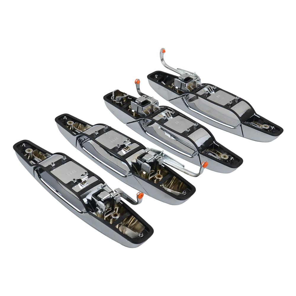 AP02 4PCS 1Set Exterior Door Handle 20828258 for Chevrolet Avalanche/Silverado/Suburban Tahoe Cadillac ESV/EXT GMC Sierra Yukon