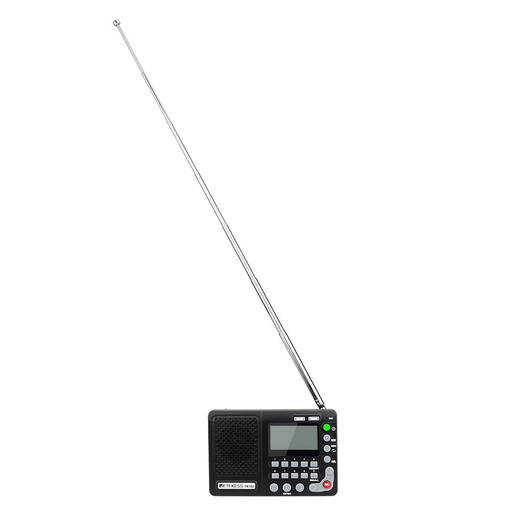 Mini radio portable, récepteur Fm-Mw-Sw avec réveil numérique, mini