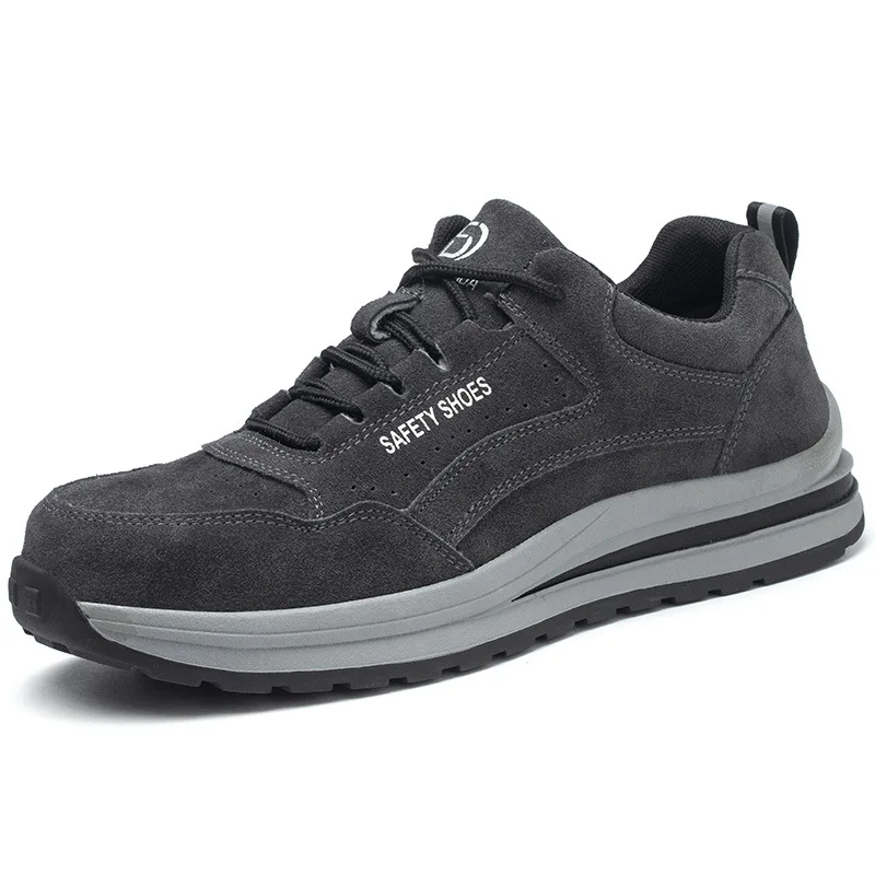safety autumn shoes breathable work shoes anti stab work sneakers with steel toe indestructible shoes anti smashing safety shoes: 40 / green