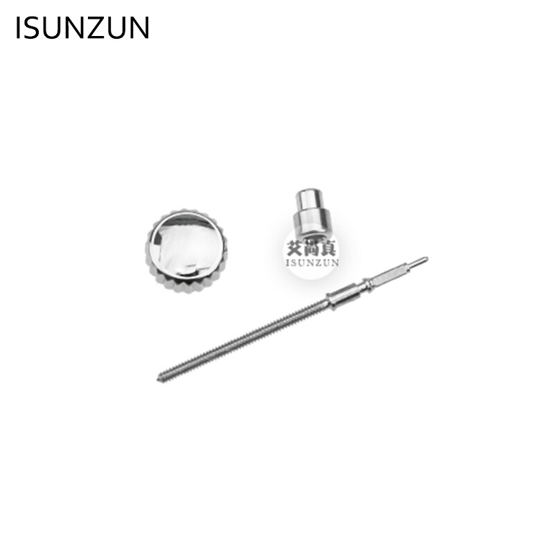 ISUNZUN Waterdicht Horloge Kroon Zilver of Rose Goud Kleur Rvs Dome Platte Kop Horloge Accessoires Reparatie Tool MIDO M027: M027.408 Sliver