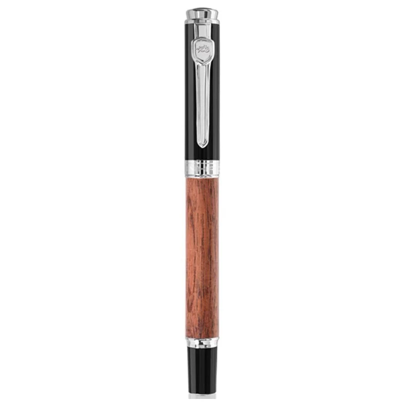 JINHAO 8802 Wooden Fountain Pen EF/F/M Nib Luxury Wood Ink Pens Business Writing Office School Supplies Stationery PK 9019: WHITE / B