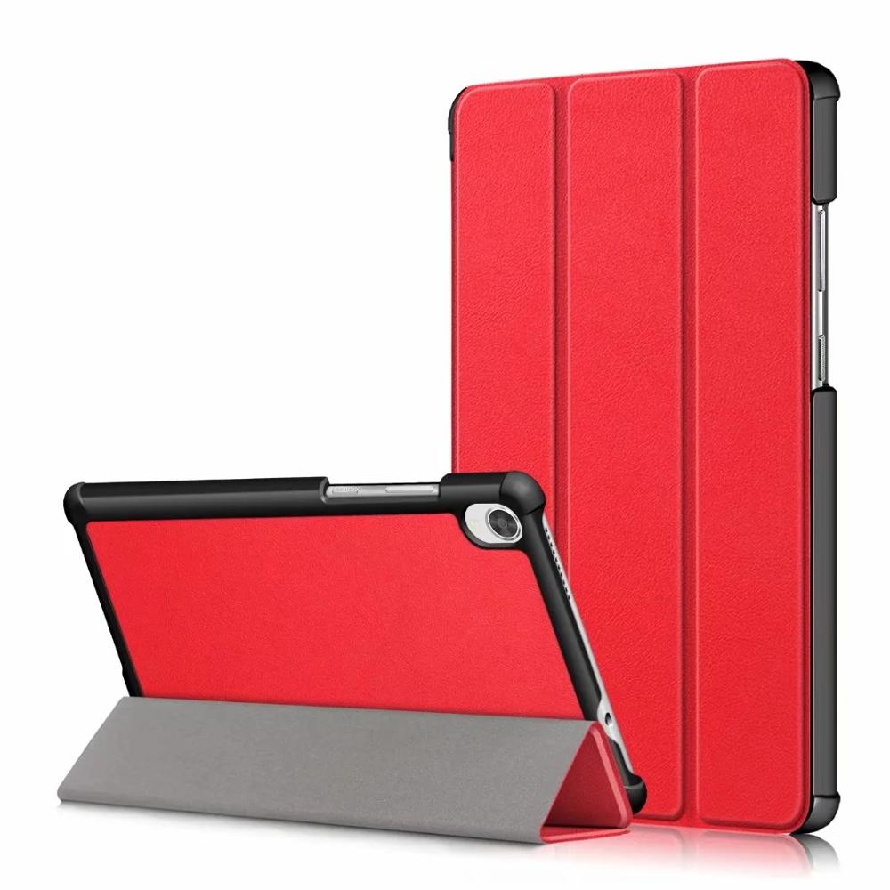 Pokrywy skrzynka dla Lenovo Tab M7 TB-7305F TB-7305X TB-7305I Tablet pokrywa dla Lenovo Tab M7 Slim magnetyczny składany futerał: Tab M7-red