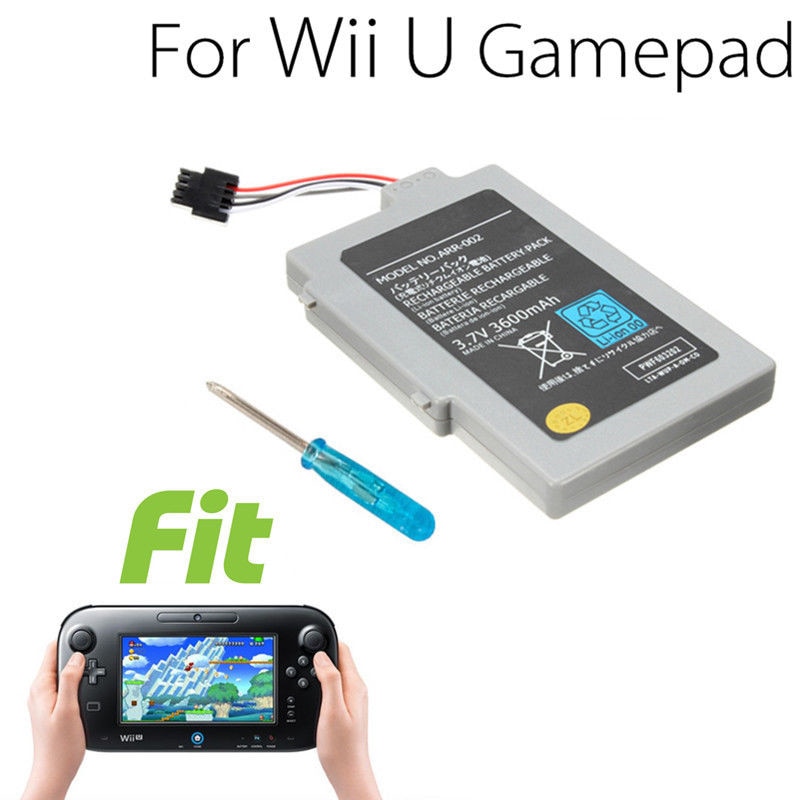 100% 3600mAh Li-ion batterie pour Console de jeu Nintend Wii U batterie Rechargeable pour contrôleur de manette Wii-U Joystic
