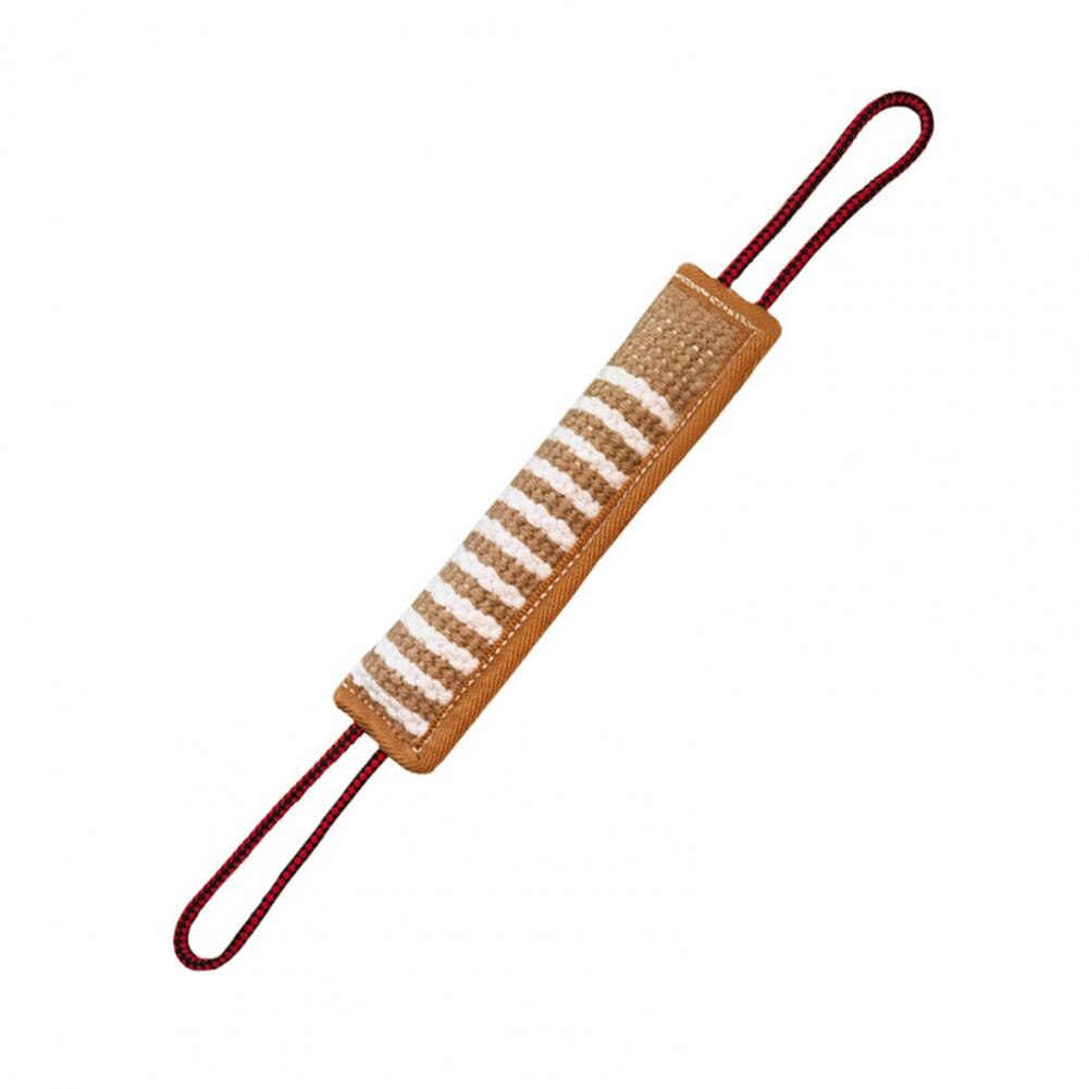 Jouet mordant pour chien, bâton robuste, motif rayé, soins dentaires, entraînement, oreiller: Gold Yellow