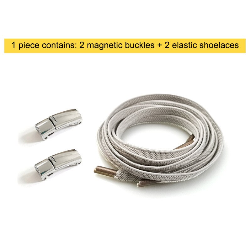 Lacci magnetici elastici 1 secondo chiusura lacci creativi rapidi senza lacci lacci per scarpe bambini adulti Unisex lacci per scarpe Sneakers lacci per scarpe: GRAY