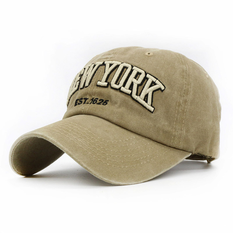 Doitbest myte 100% bawełniana czapka baseballowa kapelusz dla kobiet mężczyzn w stylu klasyczny tata kapelusz nowy jork hafty czapki sportowe na zewnątrz snapback: khaki