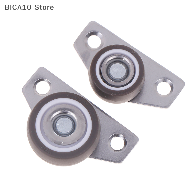 1/4Pcs Small Furniture Caster Wheels Low Profile Rubber Rolling Castor Wheel Mini Rigid Silent Caster Wheel for Cart Drawer