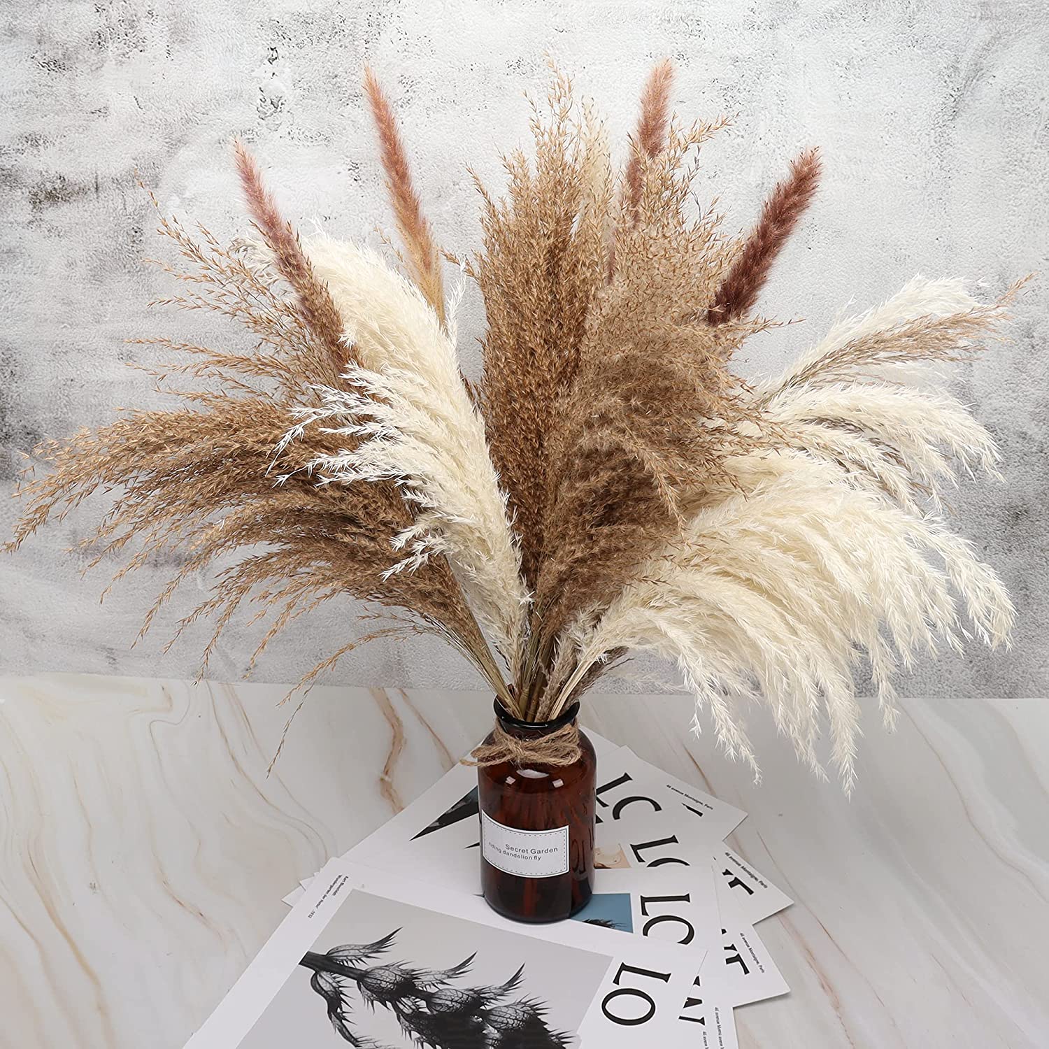 10Pcs Dry Dried Small Pampas Grass Flowers Pantas Artificiales Para Decoracion Real Plants Home Decor Wedding Decoration