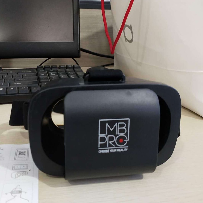 Gafas Vr con caja de auriculares, Gafas para casco, película de película 3D, cartón envolvente, realidad Virtual, para Xiaomii, teléfono inteligente, cartón, Pc
