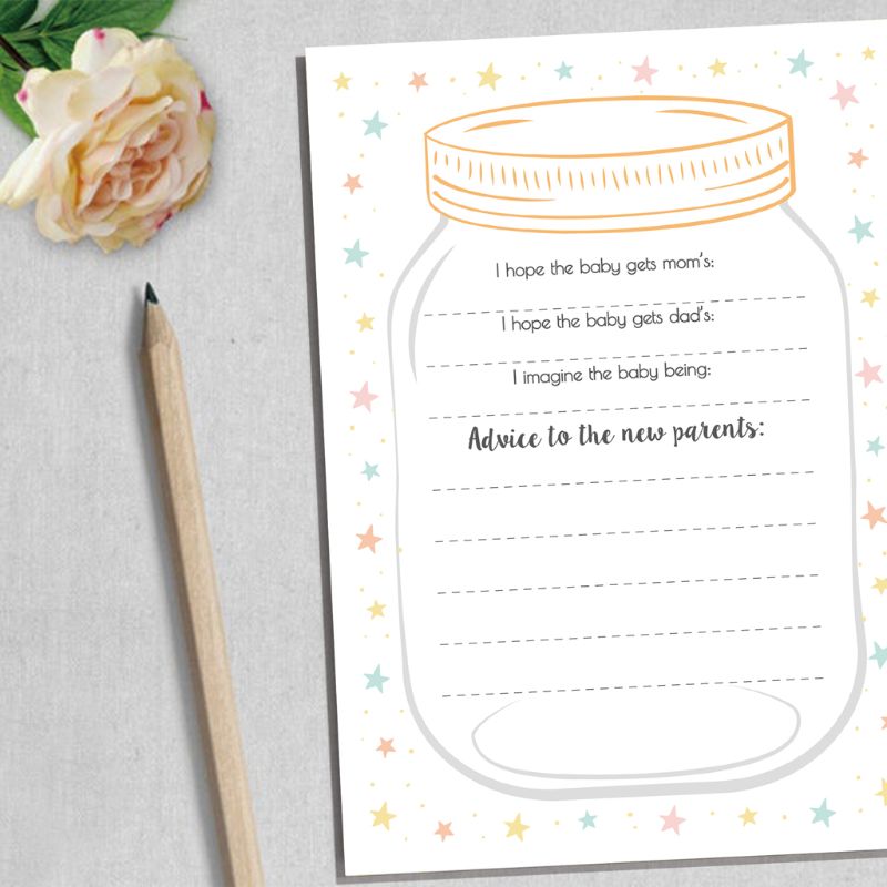 10 paket råd och förutsägelsekort för babyshower spel föräldrameddelande råd 24be