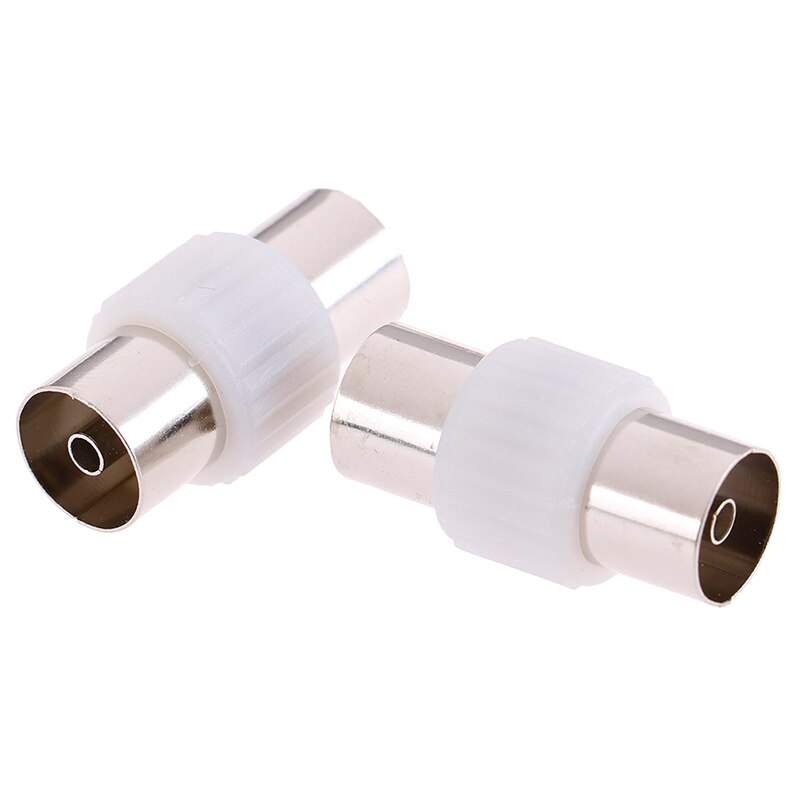 2 stk hun til hun antenner tv stik jack rf koaksial adapter
