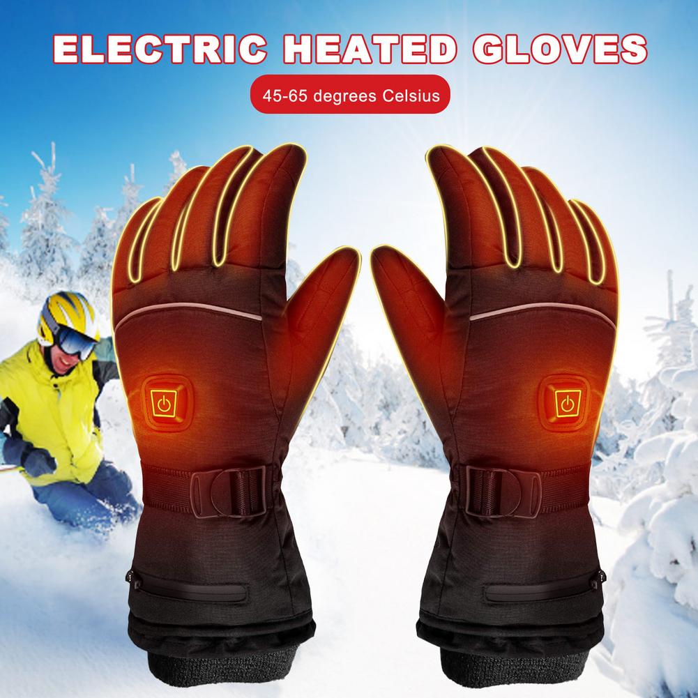 Ski Gloves Three-speed Thermostat Electric Heating Gloves 4000 MAh Rechargeable Lithium Battery Heating Gloves To Keep Warm