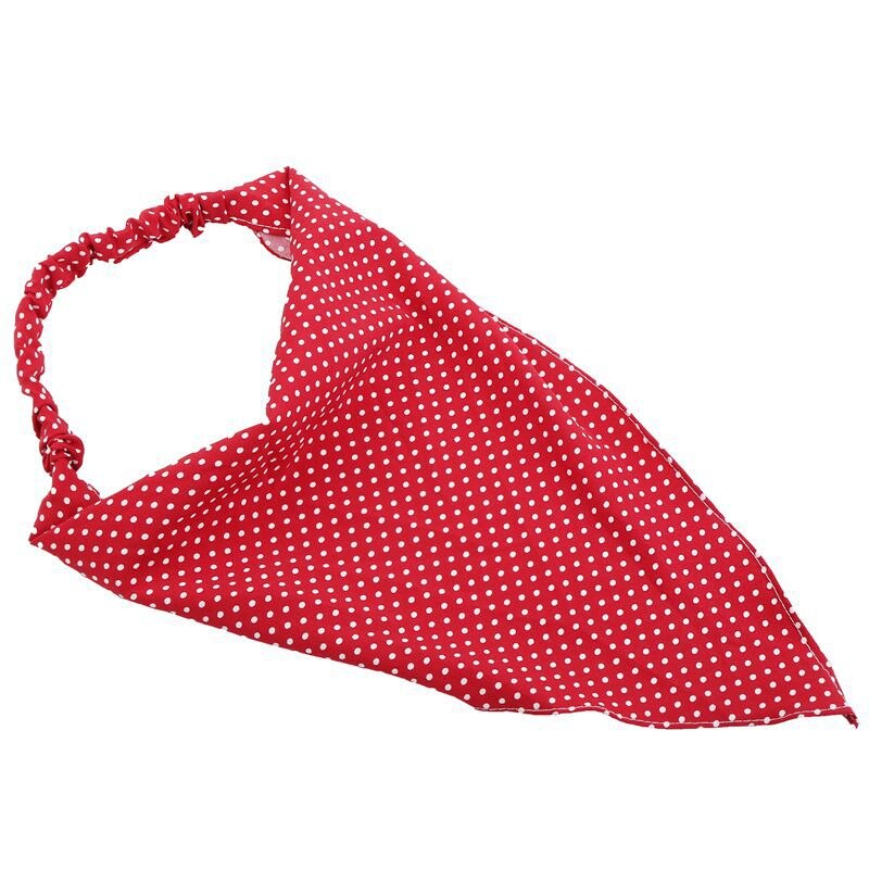 Sciarpe a forma di triangolo alla moda fasce elastiche a punto con Clip moda donna bandane testa avvolgente fascia per la testa accessori per fazzoletti: Rosso