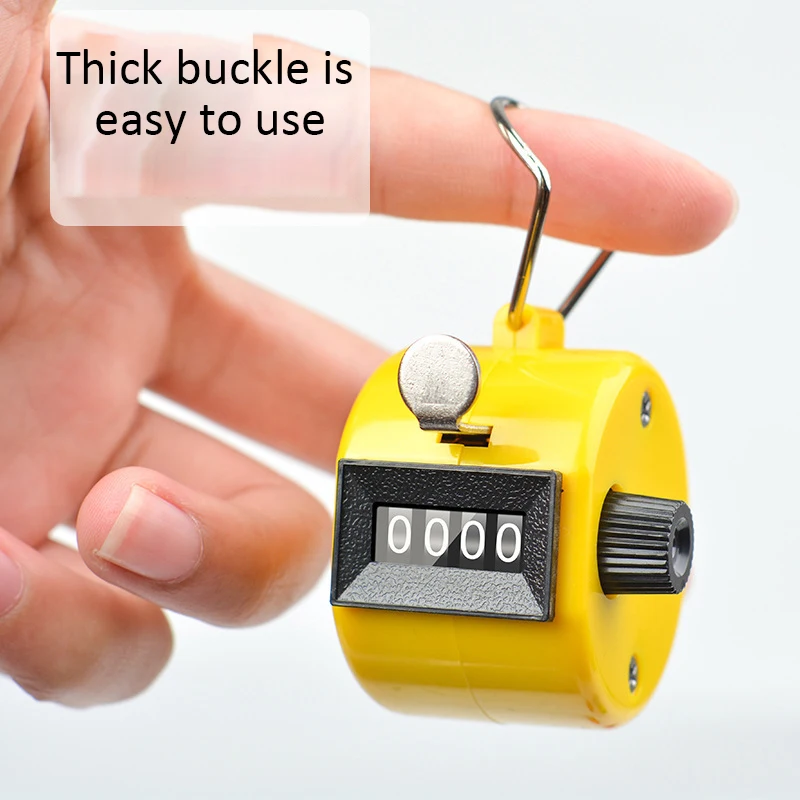 Manual Tally Counter Digital Metal Counting Counter 4 Digit Palm Number Clicker for Number Count Assorted Coaching Fishing Golf