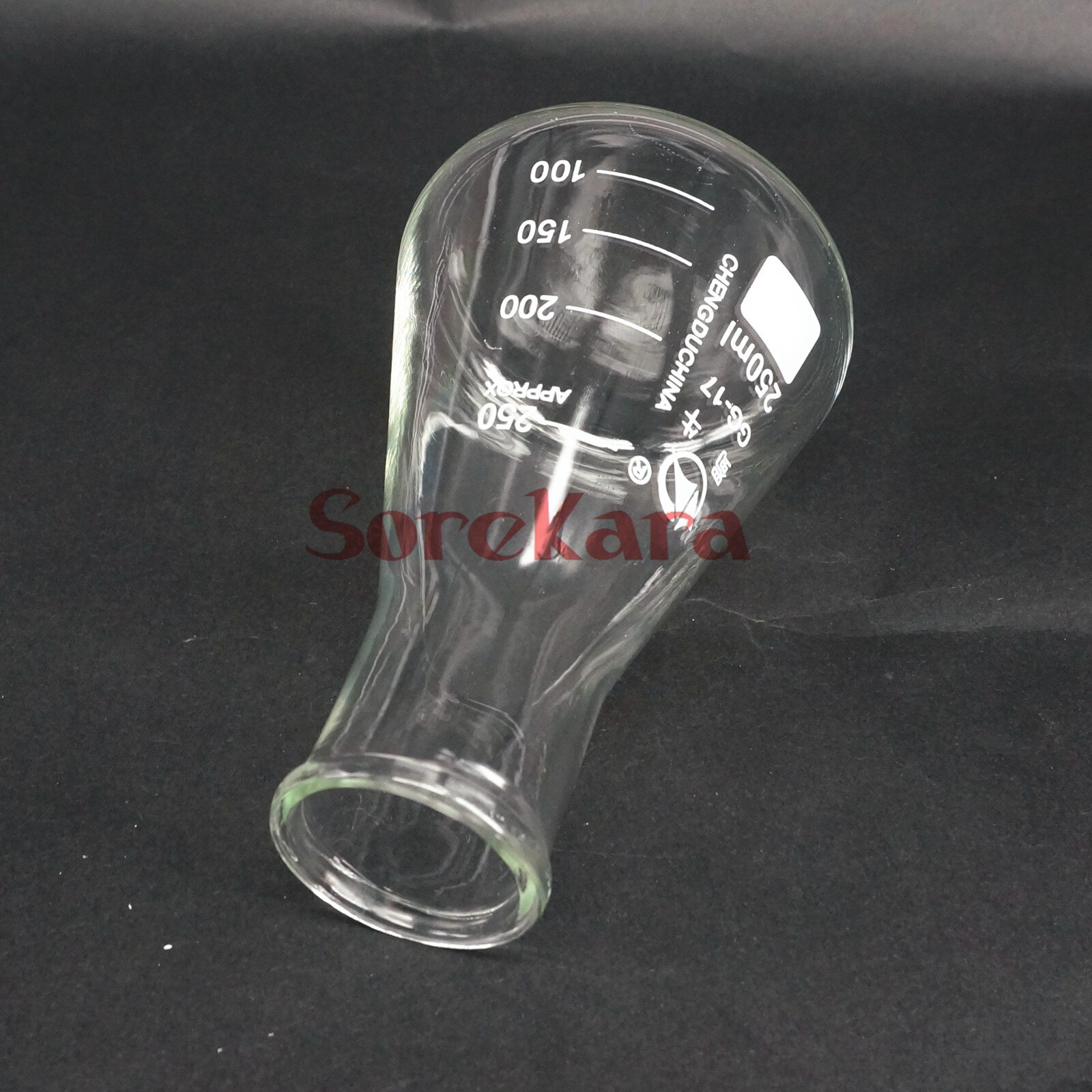 250ml Wide Neck Borosilicate Glass Conical Erlenmeyer Flask For Chemistry Laboratory