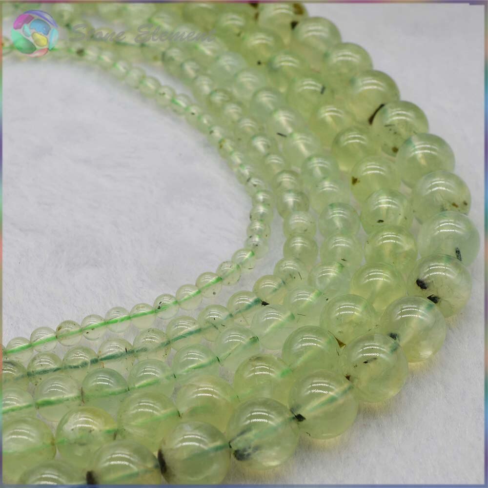 Gute Natürliche Prehnite Lose Runde Perlen 4mm, 6mm, 8mm, 10mm, 12mm