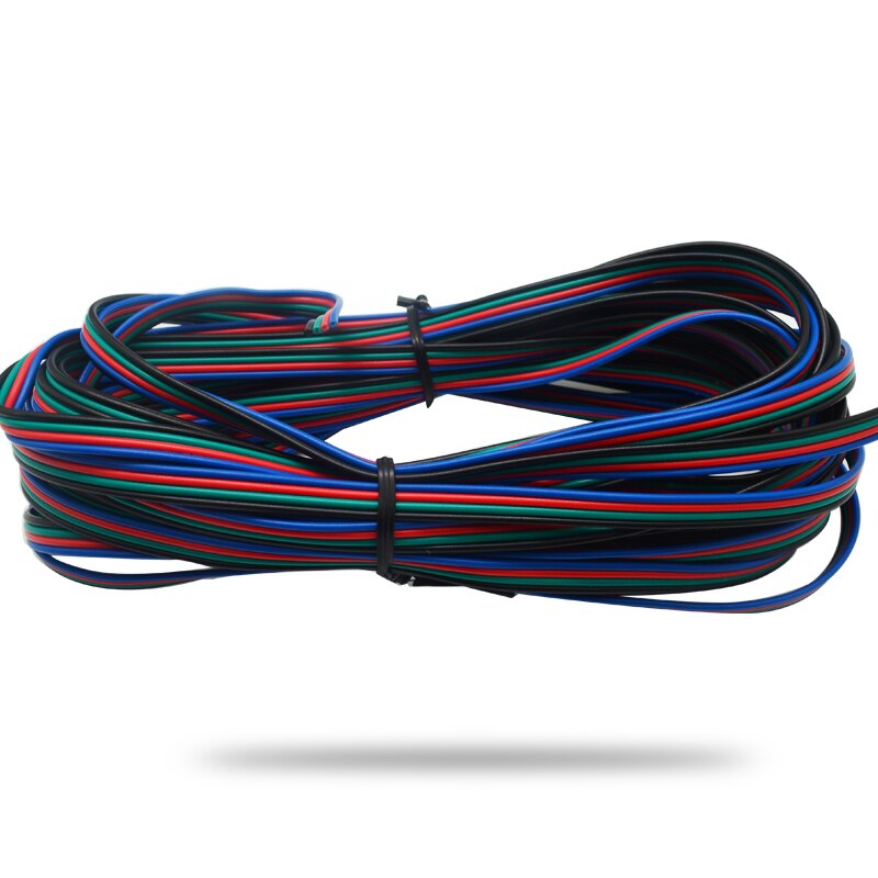 1m-50m 4 pin connector 4 wire rgb electric cable extension cord for rgb 3528 5050 led strip lighting