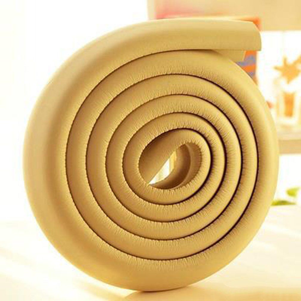 2M Baby Safety Table Desk Edge Guard Strip Corner Protector for Furniture Cushion Rubber Foam Bumper with Double-sided Tape: 2