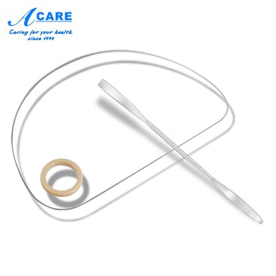 Makeup Palette Stainless Steel Cream Foundation Mixing Salon Manicure Finger Ring Color Mixer Cosmetic Tool: Transparent halfmoon