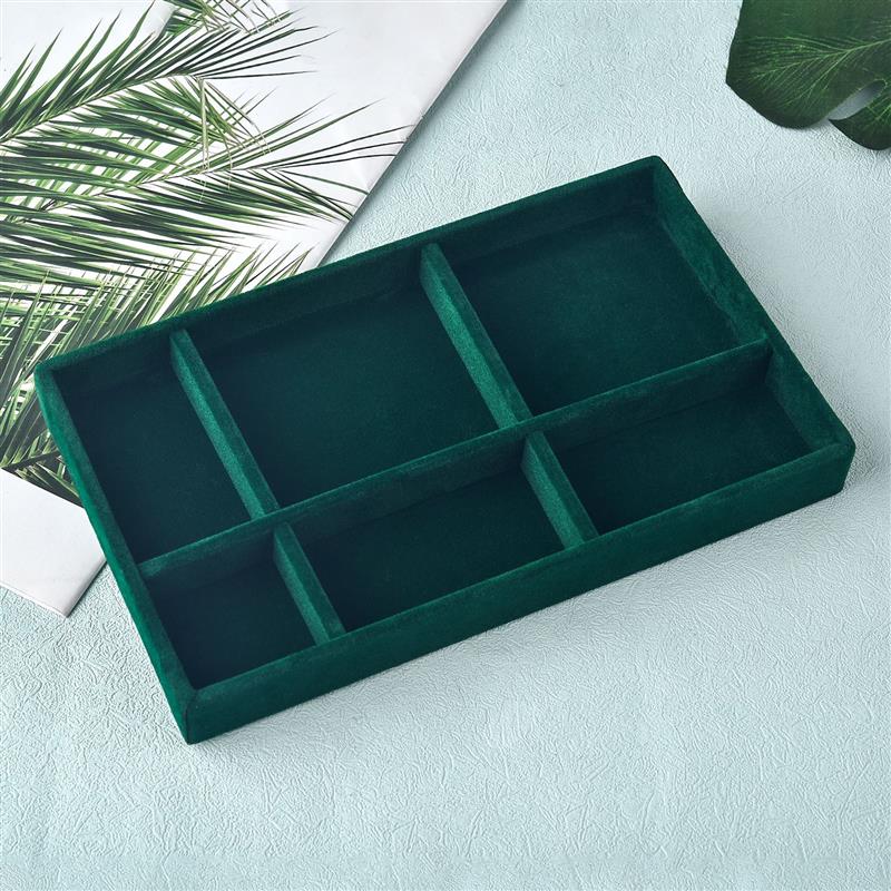 Espositore per gioielli in velluto astuccio per braccialetti orecchini anelli scatola Organizer portaoggetti scatole espositive per cassetti per gioielli impilabili fai da te: WHITE