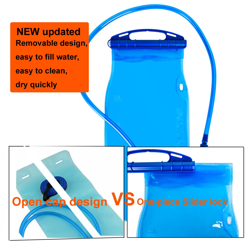 Water Bladder Bag Water Reservoir Hydration Pack 1.5L 2L 3L Leak-proof Water Storage Bag BPA Free Hydration Running Bladder