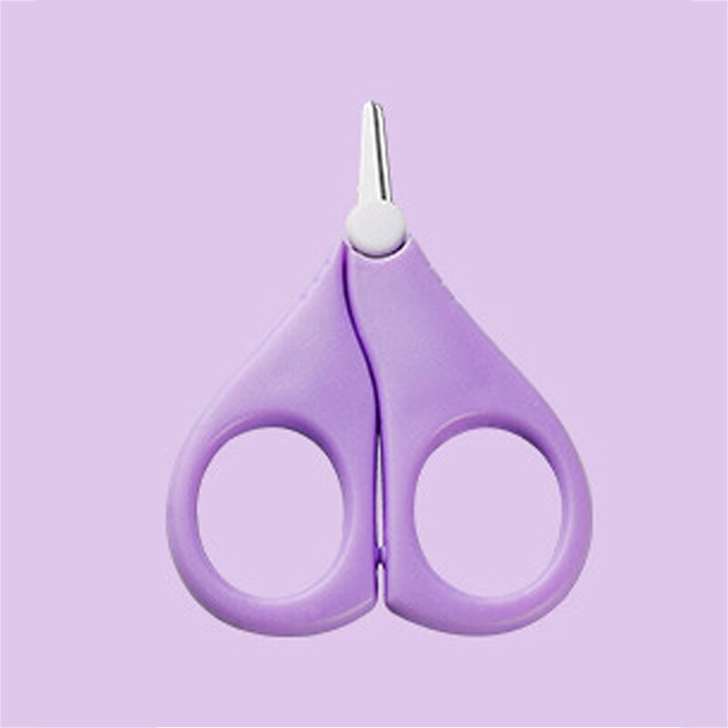 Bébé Portable lame courte ciseaux à ongles doigts orteils coupe-ongles coupe-ciseaux Mini manucure Cutter bébé soins des ongles 1 pièces: dark purple