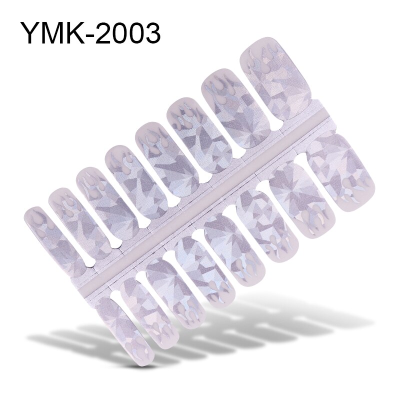 Lamemoria 16 tips/ark skönhet naglar klistermärken jul nagelinpackningar multicolor nagelkonst hela klistermärken självhäftande tips manikyr: Ymk -2003