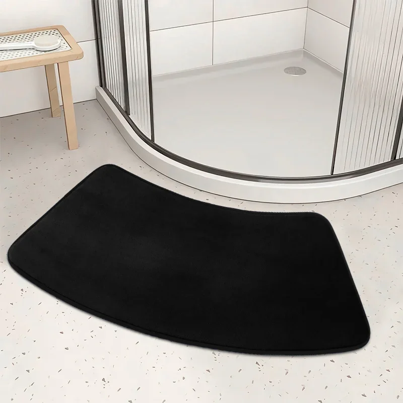 Curved Bathroom Mat Non-slip Shower Rug Toilet Curved Bath Mat Bath Tub Floor Foot Pads Laundry Room Tub Mat Коврик Для Ванной: Pink / 1700MMx2400MM