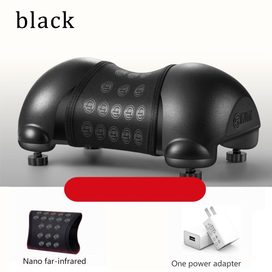 Multifunctional electric cervical massage pillow for cervical vertebra special physiotherapy reverse arch patients Massage tools: black