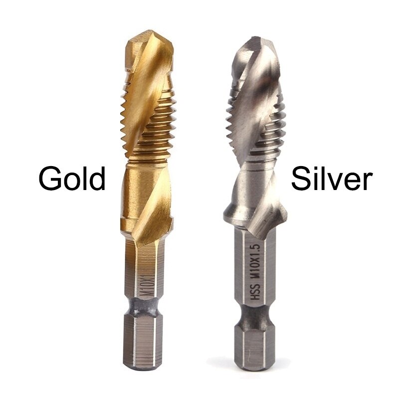 Hex Shank Drill Bit HSS Screw Tap Drill Bits Size M3 M4 M5 M6 M8 M10 Metric Composite Tap Drills
