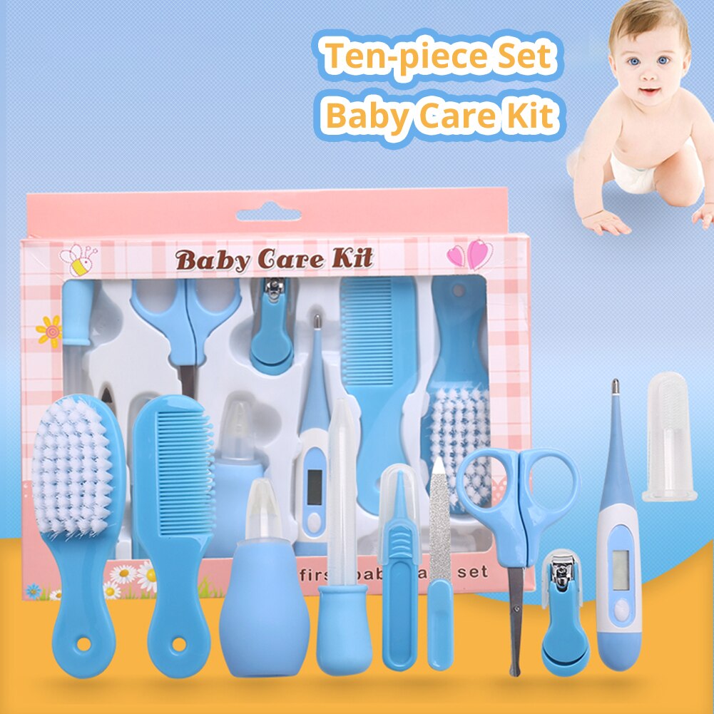 8 Stks/set Baby Gezondheidszorg Kit Draagbare Pasgeboren Baby Grooming Kit Nail Clipper Schaar Haar Borstel Kam Veiligheid Zorg Set