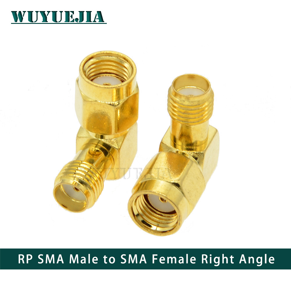 SMA To SMA Male Female Straight Connector 90 Degree Right Angle 135Degree Tee Type 3 Way Splitter RPSMA To RPSMA Male Adapter RF: Orange