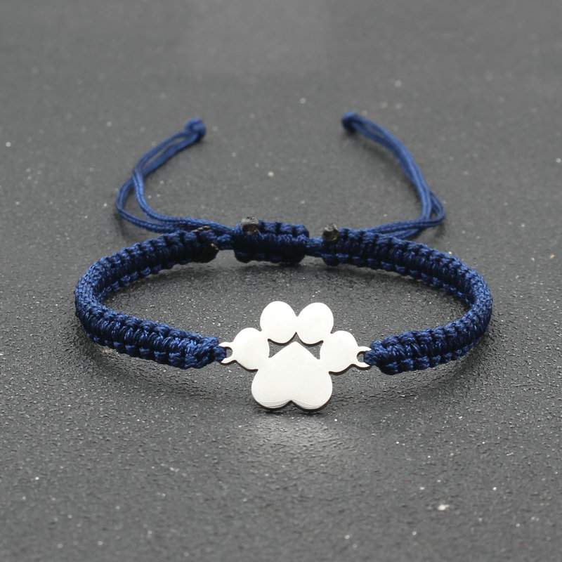 Roestvrij staal Bear Claw bedelarmband Lovers' Lucky handgemaakte gevlochten verstelbare vriendschapsarmbanden voor dames heren koppels: Puur Goud Kleur